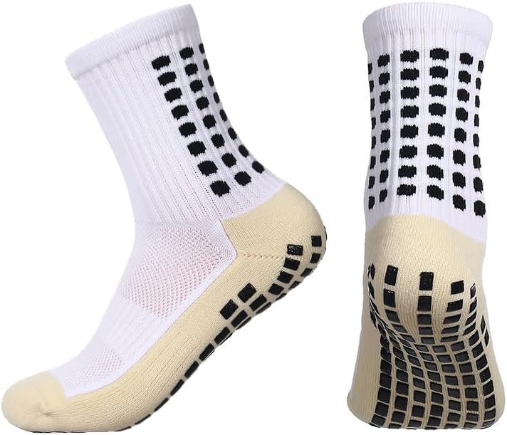 BUKEORE Store 4/6 Pairs Grip Soccer Socks Anti Slip Non Slip Men's Athletic Socks for Football Basketball Sports - Image 3